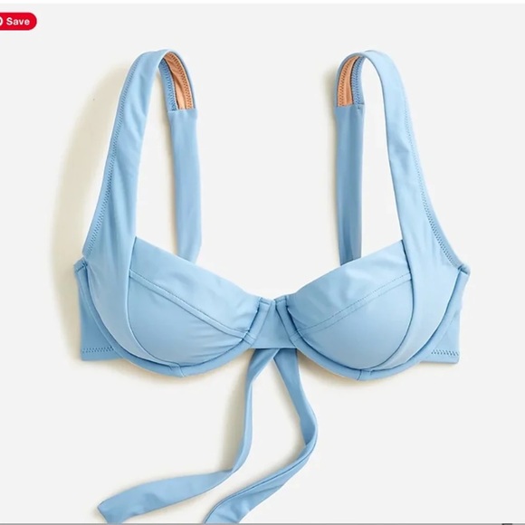 NWT J. CREW Cross-back underwire bikini top (34B) - Picture 3 of 3
